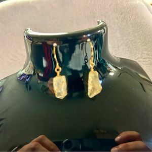 Citrine crystal earrings